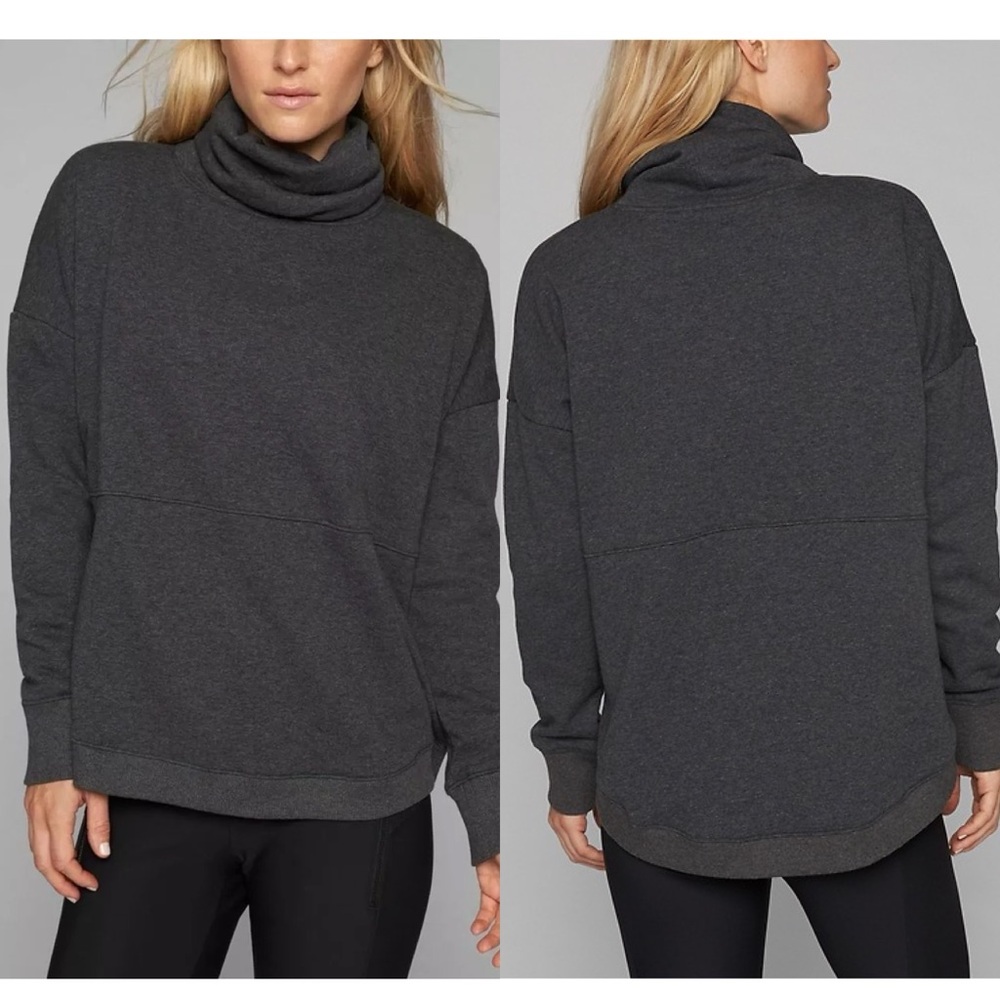 NWT Athleta Cozy Karma Sweater in Charcoal Heather Gray